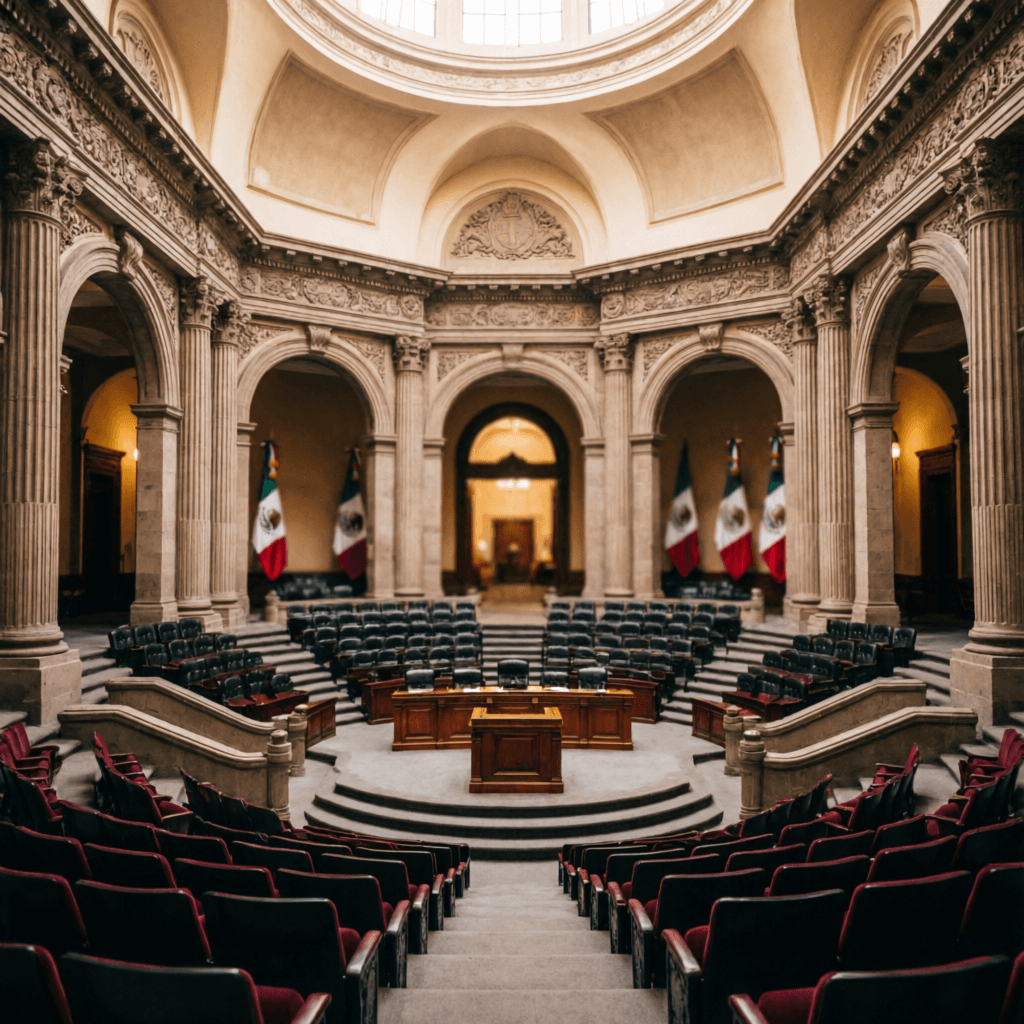 Recinto legislativo e instituciones del Estado mexicano